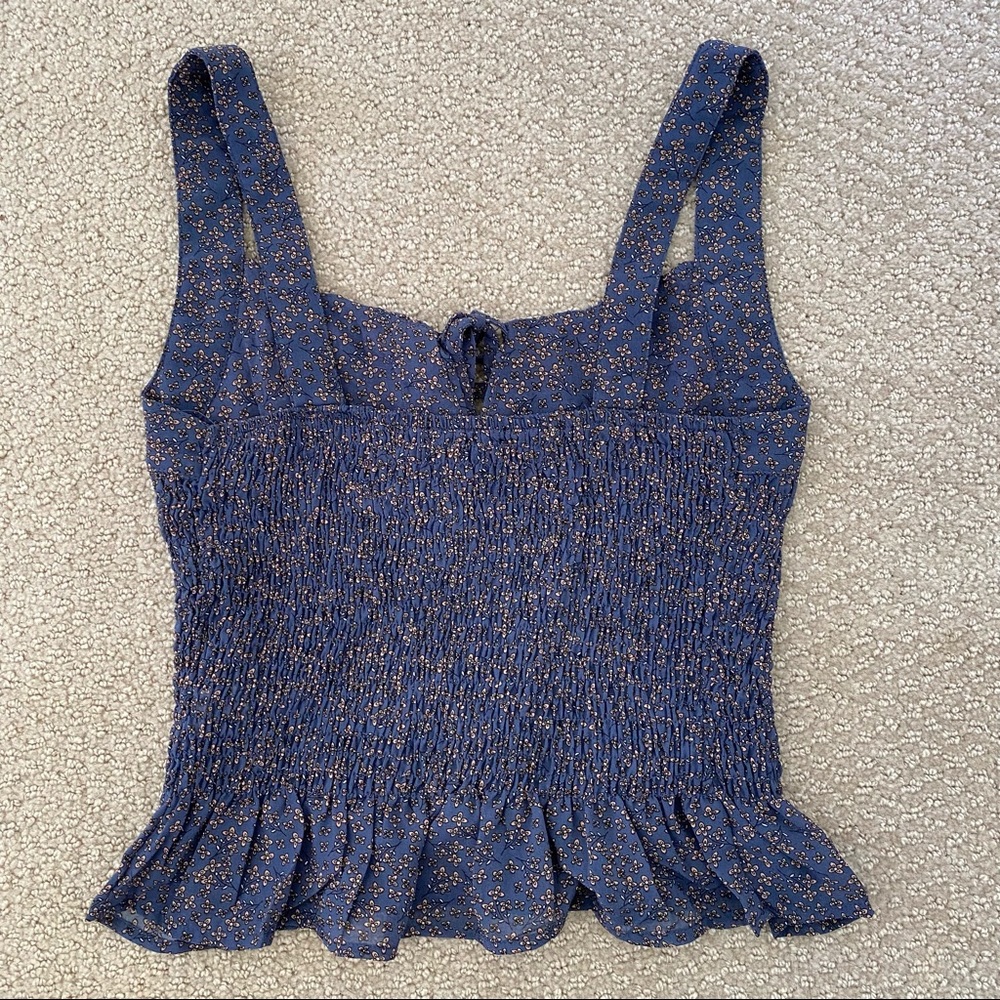 NWOT. Papaya Blue Floral Tank size small - Picture 2 of 5